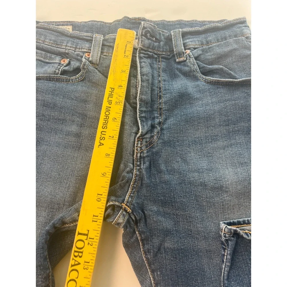 Levis Levi Big E Jeans Men's 32x30‎ Stretch 502 Premium Modern Leather Patch